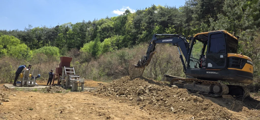 흑운모 생산 현장